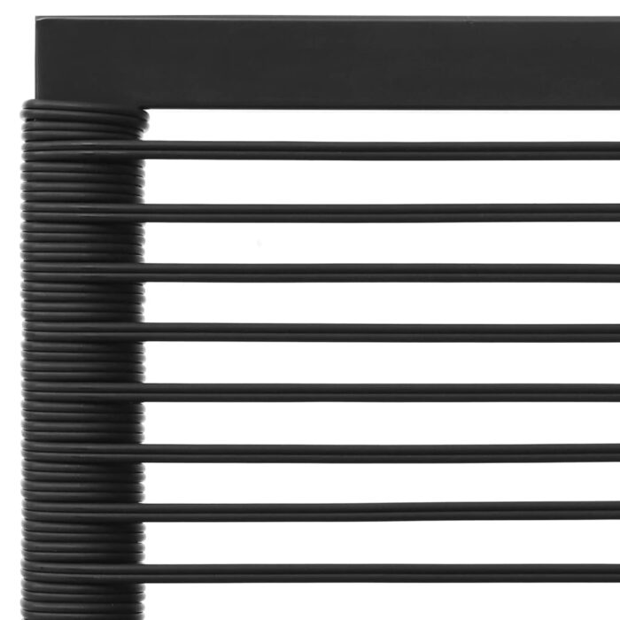 Salon de jardin 4 pcs noir et gris résine tressée – Image 6