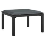 Salon de jardin 3 pcs noir et gris résine tressée – Image 4