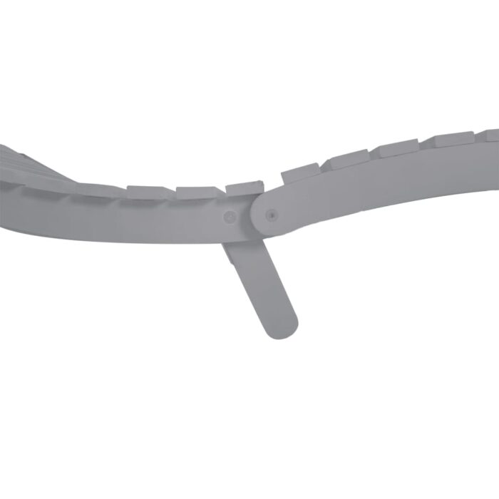 Chaise longue gris 184x55x64 cm bois massif d'acacia – Image 4