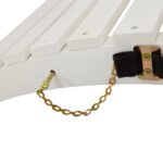 Chaise longue blanc 184x55x64 cm bois massif d'acacia – Image 5