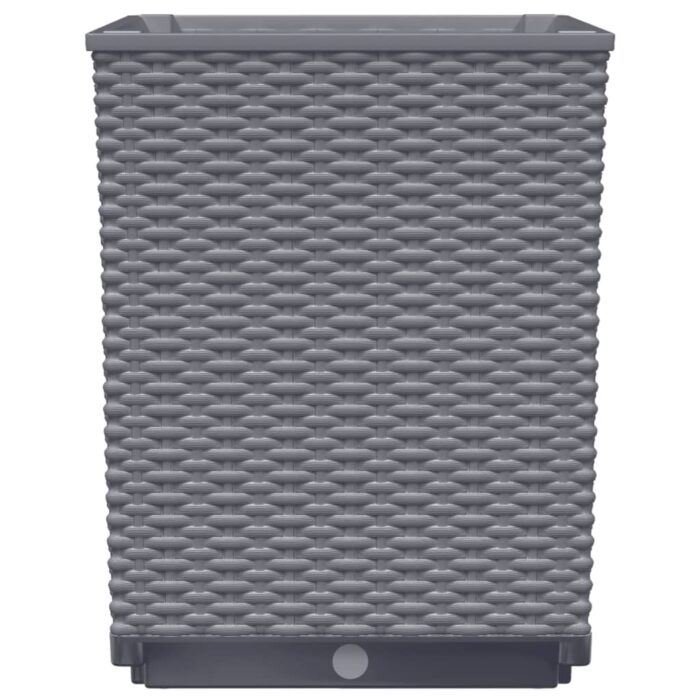 Jardinières 2 pcs bleu gris 30x30x37 cm polypropylène – Image 4