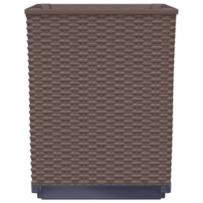 Jardinières 4 pcs marron 30x30x37 cm polypropylène – Image 3