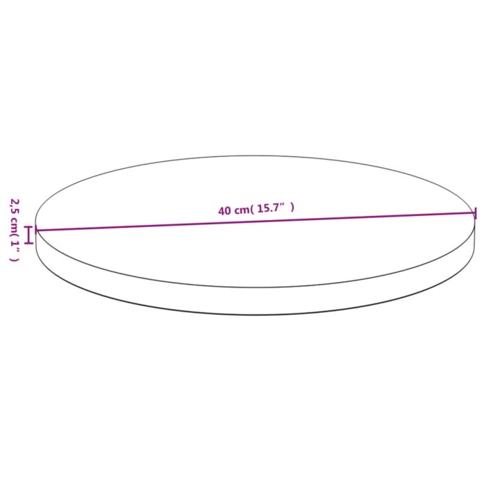 Dessus de table Ø40x2,5 cm bambou – Image 3