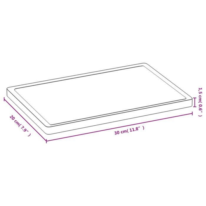 Planche à découper 30x20x1,5 cm bambou – Image 3