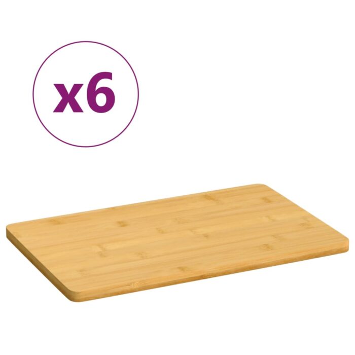 Assiettes de petit-déjeuner 6 pcs 22x14x0,8 cm bambou – Image 1