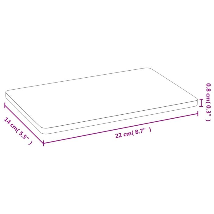 Assiettes de petit-déjeuner 6 pcs 22x14x0,8 cm bambou – Image 5