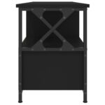 Meuble TV noir 102x33x45 cm bois d'ingénierie et fer – Image 5