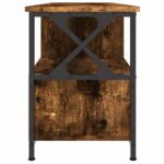 Meuble TV chêne fumé 102x33x45 cm bois d'ingénierie et fer – Image 5
