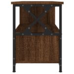 Meuble TV chêne marron 90x33x45 cm bois d'ingénierie et fer – Image 5