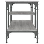 Meuble TV sonoma gris 121x35x45 cm bois d'ingénierie et fer – Image 3