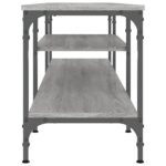 Meuble TV sonoma gris 201x35x45 cm bois d'ingénierie et fer – Image 3