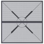 Table de jardin anthracite 80x80x72,5 cm Treillis d'acier – Image 2