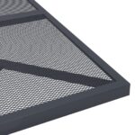 Table de jardin anthracite 80x80x72,5 cm Treillis d'acier – Image 3