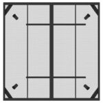 Table de jardin anthracite 100x100x72 cm Treillis d'acier – Image 2