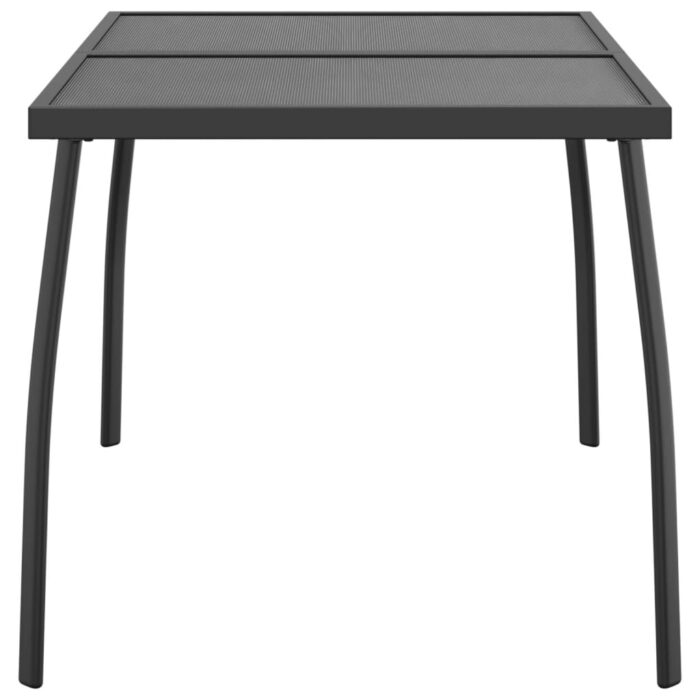 Table de jardin anthracite 110x80x72 cm Treillis d'acier – Image 2