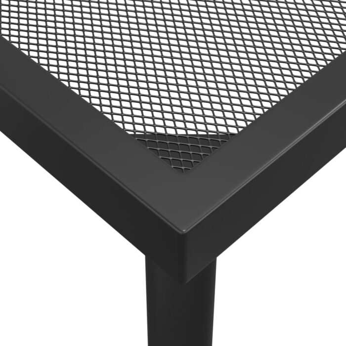 Table de jardin anthracite 110x80x72 cm Treillis d'acier – Image 4