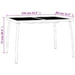 Table de jardin anthracite 110x80x72 cm Treillis d'acier – Image 5