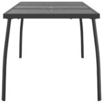 Table de jardin anthracite 165x80x72 cm Treillis d'acier – Image 2