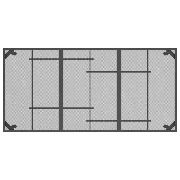 Table de jardin anthracite 165x80x72 cm Treillis d'acier – Image 3