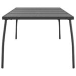 Table de jardin anthracite 200x100x72 cm Treillis d'acier – Image 2