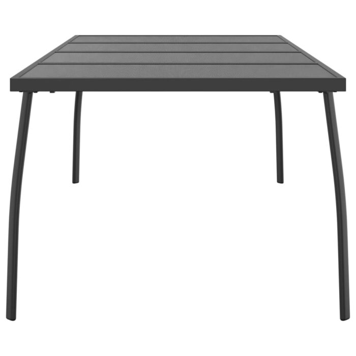 Table de jardin anthracite 200x100x72 cm Treillis d'acier – Image 2