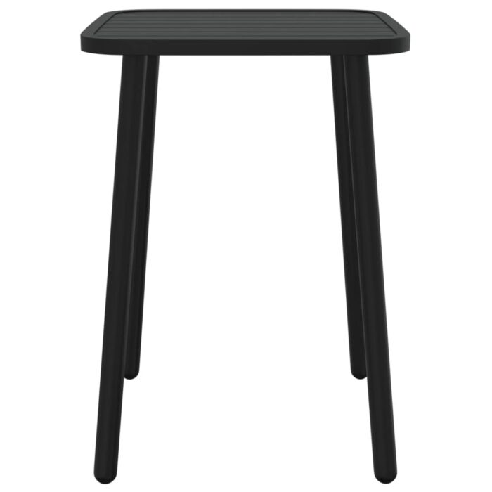 Table de jardin anthracite 50x50x71 cm acier – Image 2