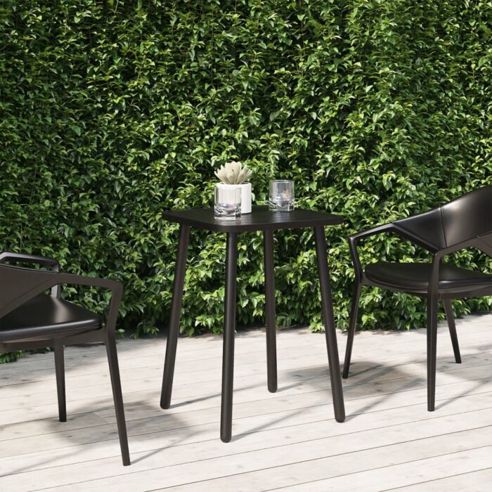 Table de jardin anthracite 50x50x71 cm acier – Image 1