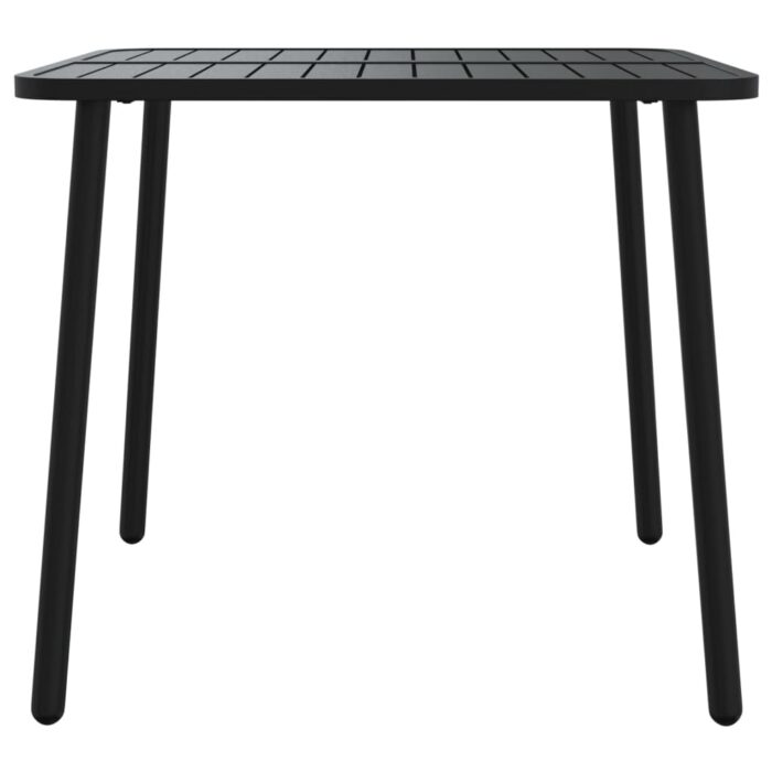 Table de jardin anthracite 80x80x71 cm acier – Image 2