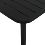 Table de jardin anthracite 80x80x71 cm acier – Image 3