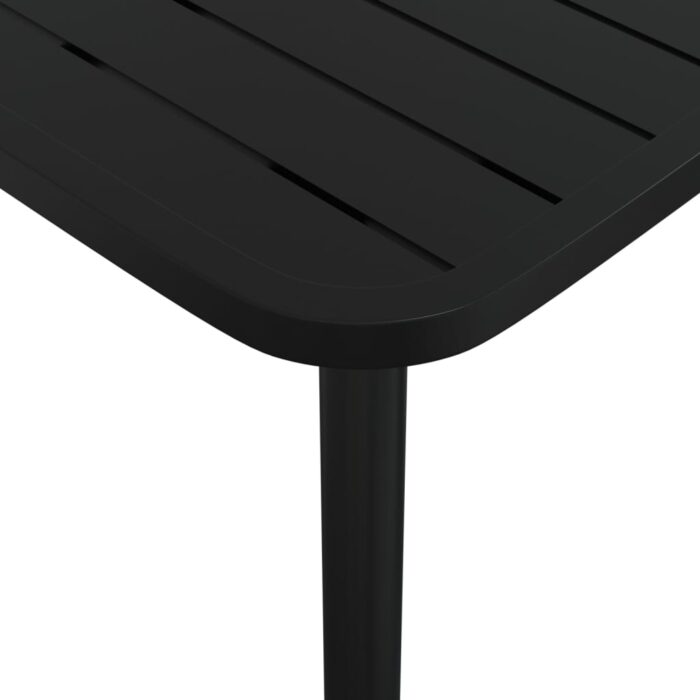 Table de jardin anthracite 80x80x71 cm acier – Image 3