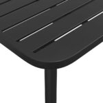 Table de jardin anthracite 100x100x71 cm acier – Image 4