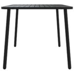 Table de jardin anthracite 110x80x71 cm acier – Image 2