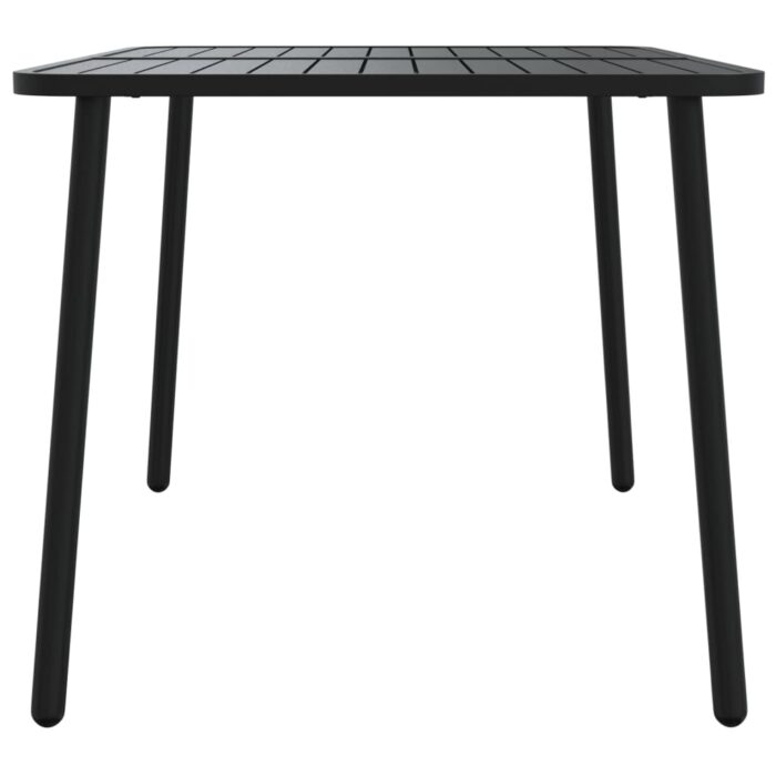 Table de jardin anthracite 110x80x71 cm acier – Image 2