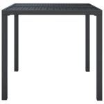 Table de jardin anthracite 80x80x72 cm acier – Image 2