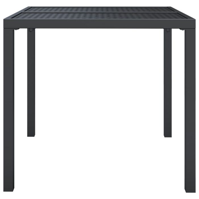Table de jardin anthracite 80x80x72 cm acier – Image 2
