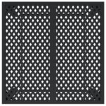 Table de jardin anthracite 80x80x72 cm acier – Image 3