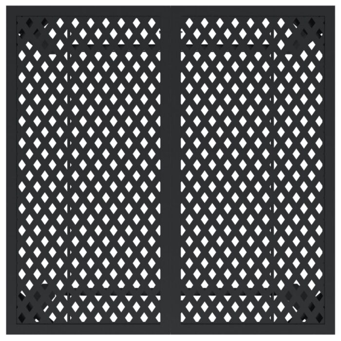 Table de jardin anthracite 80x80x72 cm acier – Image 3