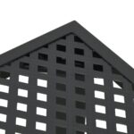 Table de jardin anthracite 80x80x72 cm acier – Image 4