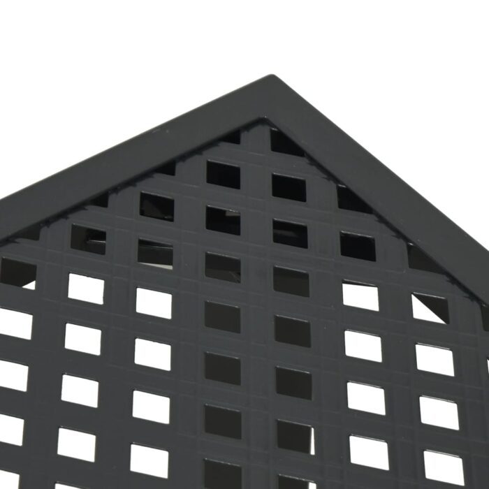 Table de jardin anthracite 80x80x72 cm acier – Image 4