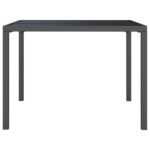 Table de jardin anthracite 100x100x72 cm acier – Image 2