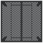 Table de jardin anthracite 100x100x72 cm acier – Image 3