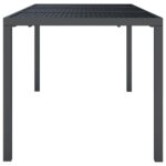 Table de jardin anthracite 165x80x72 cm acier – Image 2