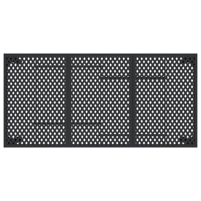 Table de jardin anthracite 165x80x72 cm acier – Image 3