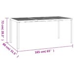 Table de jardin anthracite 165x80x72 cm acier – Image 5