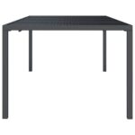 Table de jardin anthracite 200x100x72 cm acier – Image 2