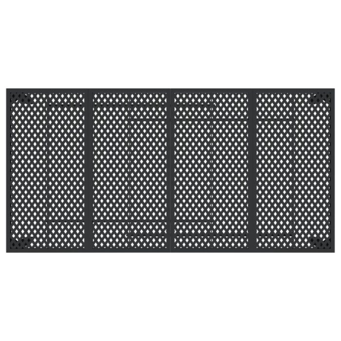 Table de jardin anthracite 200x100x72 cm acier – Image 3
