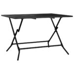 Table de jardin pliable anthracite 110x80x72 cm maille d'acier – Image 3