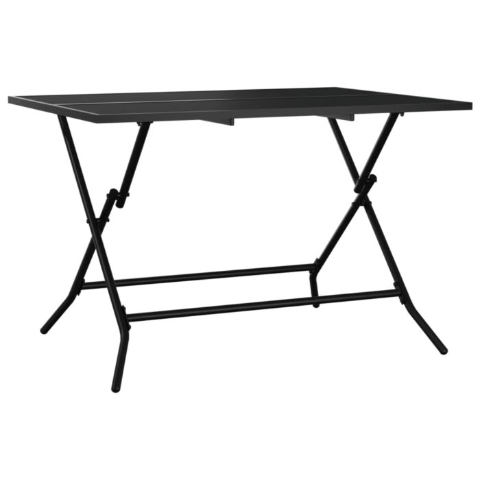 Table de jardin pliable anthracite 110x80x72 cm maille d'acier – Image 3