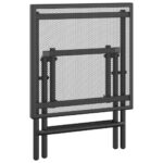 Table de jardin pliable anthracite 38x38x38 cm Treillis d'acier – Image 4