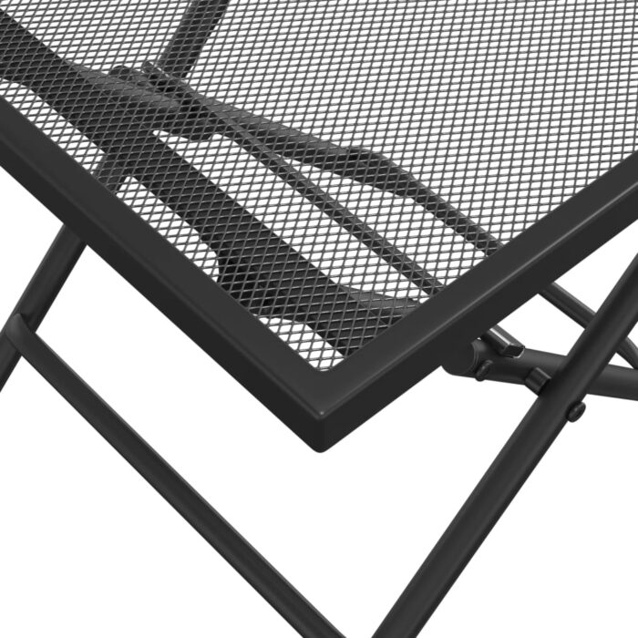 Table de jardin pliable anthracite 38x38x38 cm Treillis d'acier – Image 5